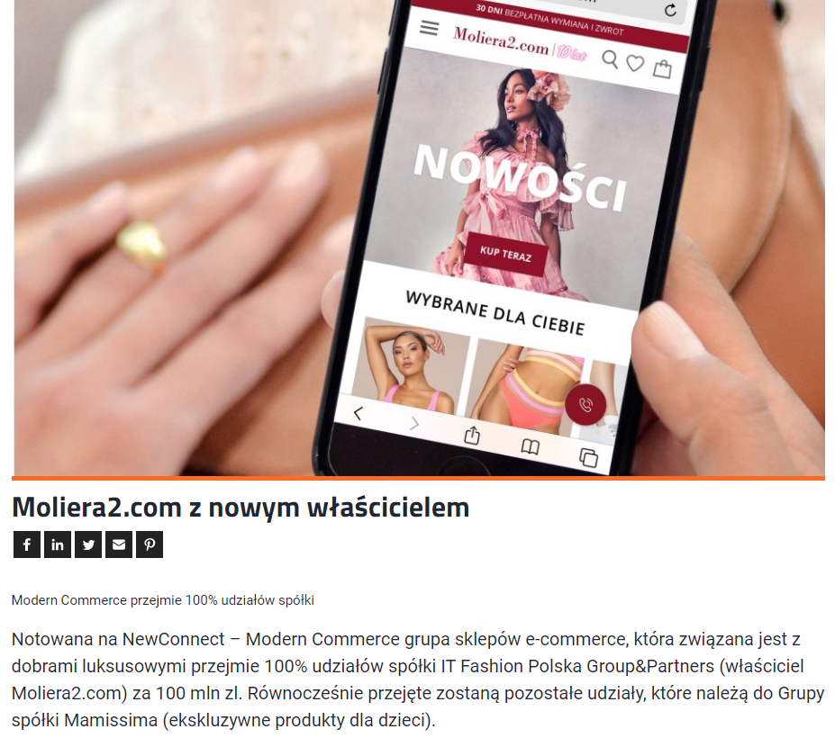 Retailwork.pl – Moliera2.com z nowym właścicielem